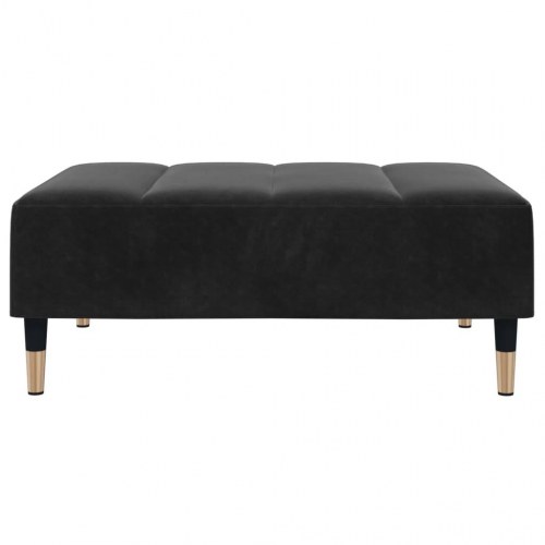 2-personers sovesofa med fodskammel velour sort