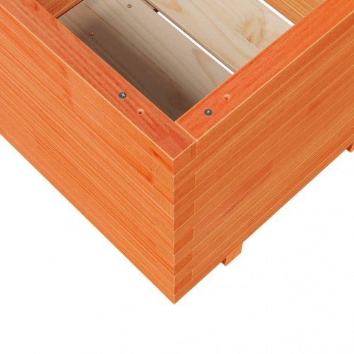 Plantekasse i massivt fyrretræ 60 x 60 x 49,5 cm - gyldenbrun