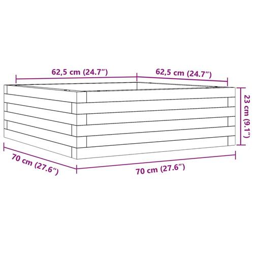 Plantekasse 70x70x23 cm massivt douglasgran