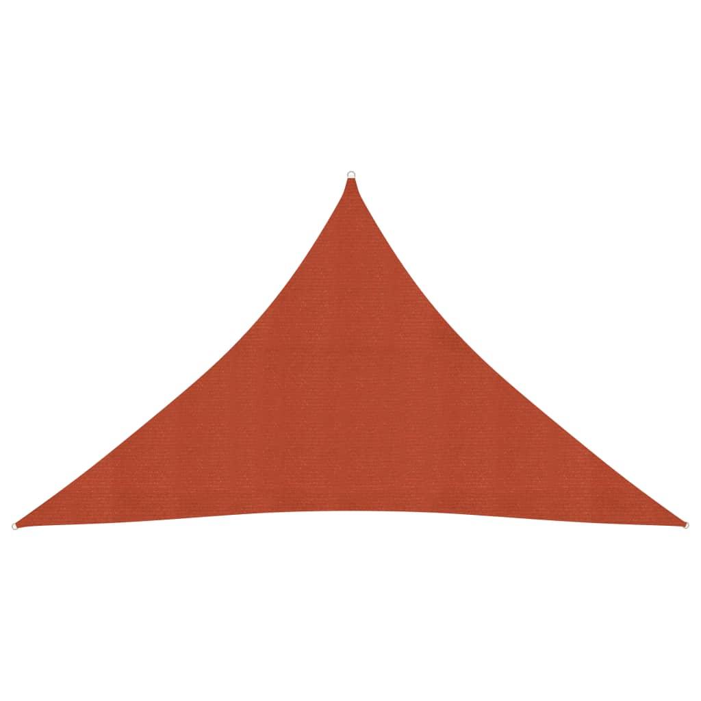 Solsejl 2,5x2,5x3,5 m 160 g/m² HDPE terrakotta
