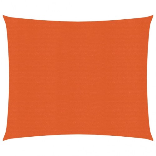 Solsejl 2 × 2,5 m i HDPE - orange, rektangulært