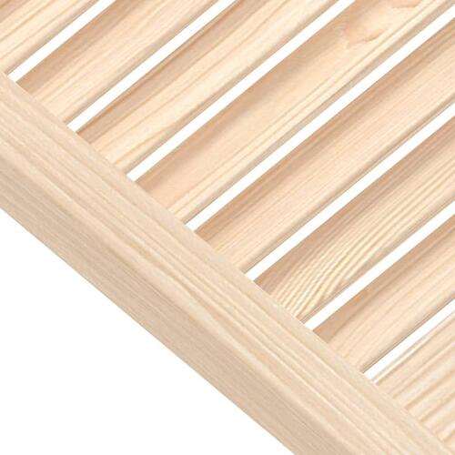 Skabslåge 99,3x39,4 cm lameldesign massivt fyrretræ