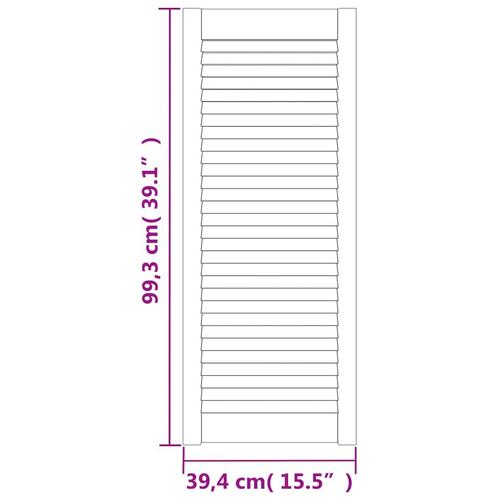 Skabslåge 99,3x39,4 cm lameldesign massivt fyrretræ