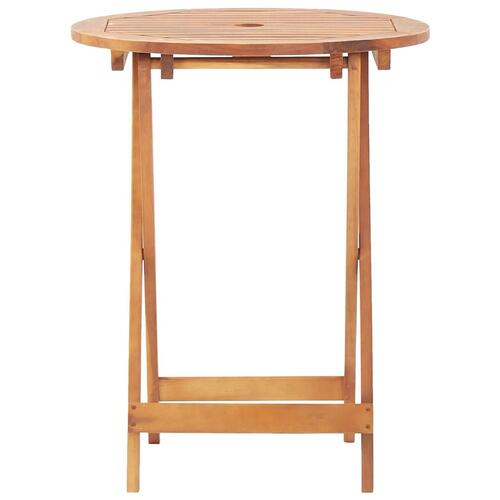 Bistrosæt 3 dele polypropylen og massivt træ beige