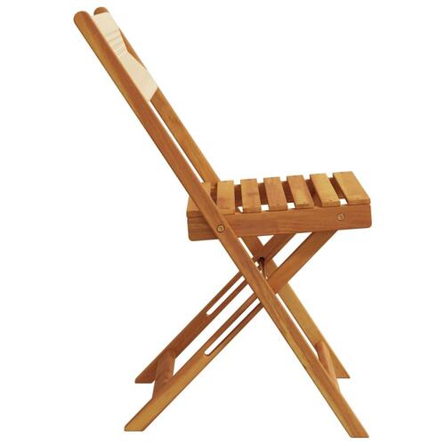 Havestole 4 stk. foldbar massivt akacietræ beige