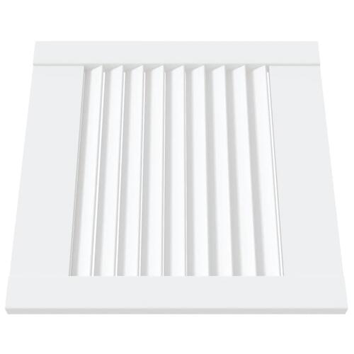 Skabslåger 4 stk. 39,5x39,4 cm lameldesign massivt fyr hvid