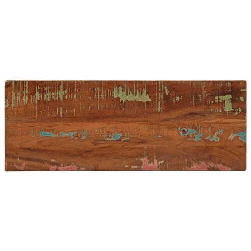 Bordplade 90x30x3,8 cm rektangulær massivt genbrugstræ