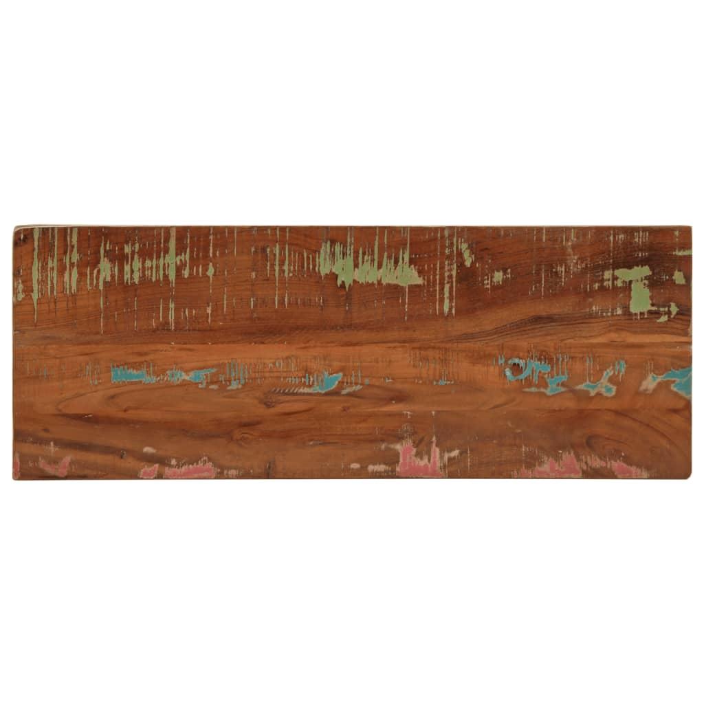 Bordplade 90x30x3,8 cm rektangulær massivt genbrugstræ