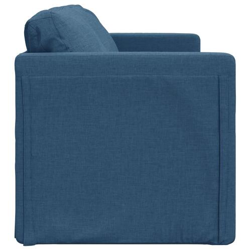 2-i-1 sovesofa 112x174x55 cm stof blå