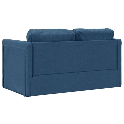 2-i-1 sovesofa 112x174x55 cm stof blå