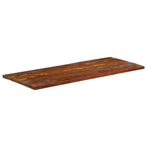 Bordplade 160x50x3,8 cm rektangulær massivt genbrugstræ