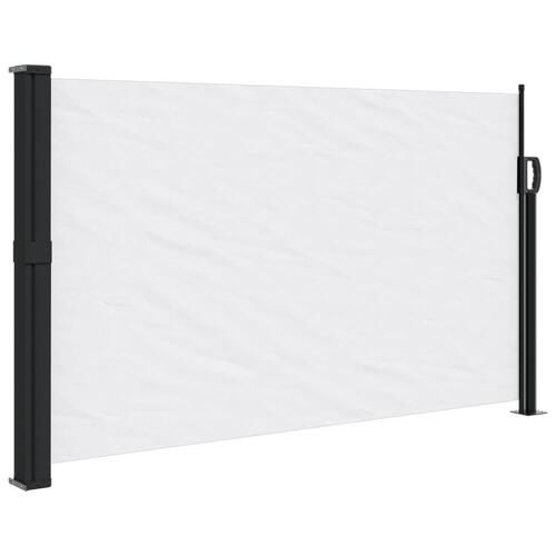 Sammenrullelig sidemarkise 120x500 cm hvid
