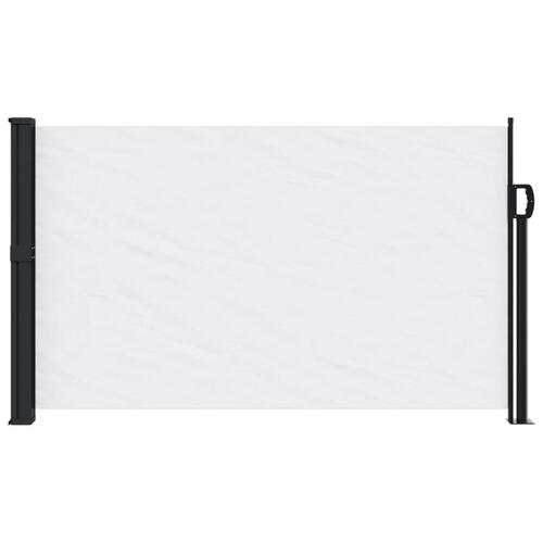 Sammenrullelig sidemarkise 120x500 cm hvid