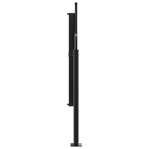 Sammenrullelig sidemarkise 120x500 cm hvid