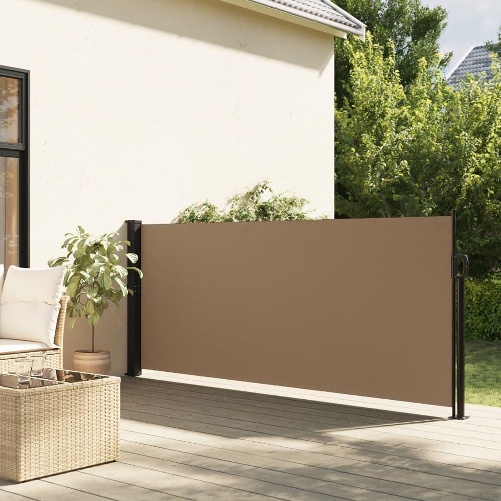 Sammenrullelig sidemarkise 120 x 600 cm gråbrun