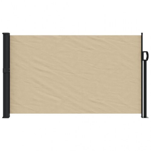 Sidemarkise 117 × 300 cm - sammenrullelig, beige