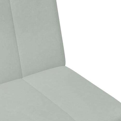 2-personers sovesofa med fodskammel velour lysegrå