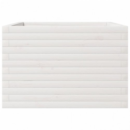 Plantekasse 70x70x45,5 cm massivt fyrretræ hvid
