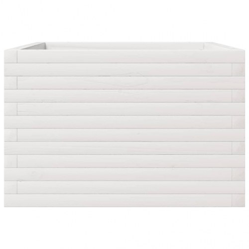 Plantekasse 70x70x45,5 cm massivt fyrretræ hvid