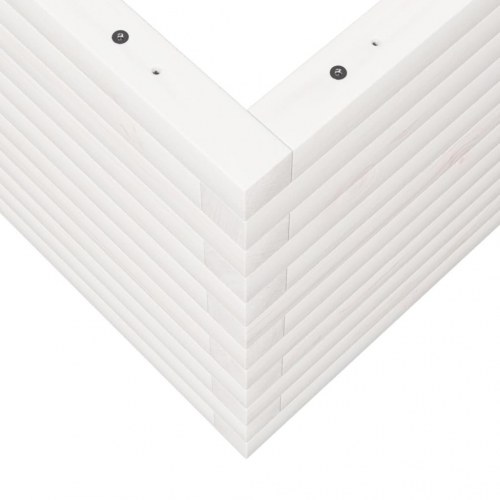 Plantekasse 70x70x45,5 cm massivt fyrretræ hvid