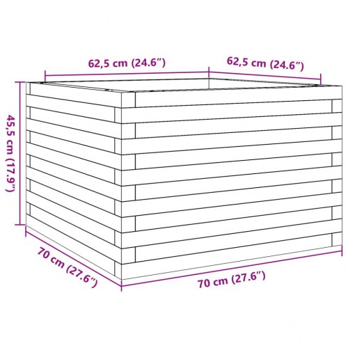 Plantekasse 70x70x45,5 cm massivt douglasgran