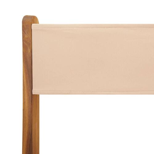 Bistrosæt 3 dele stof og massivt træ beige