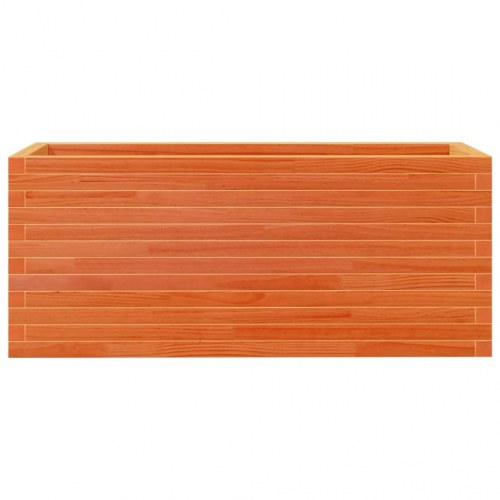 Plantekasse 110x40x45,5 cm massivt fyrretræ gyldenbrun