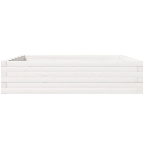 Plantekasse 100 x 100 x 23 cm i massivt fyrretræ - hvid