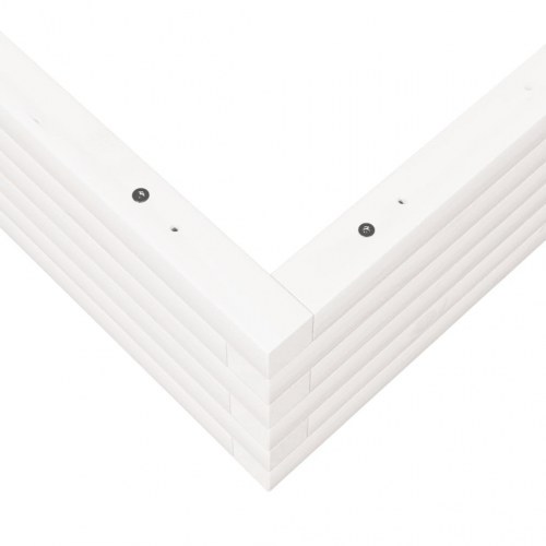 Plantekasse 100 x 100 x 23 cm i massivt fyrretræ - hvid