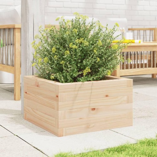 Plantekasse 40 x 40 x 23 cm i massivt fyrretræ