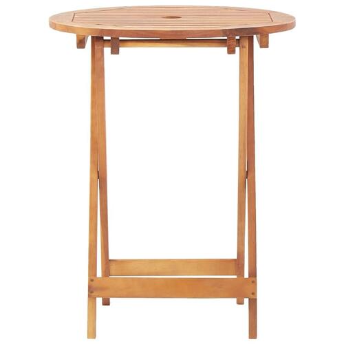 Bistrosæt 3 dele polypropylen og massivt træ beige