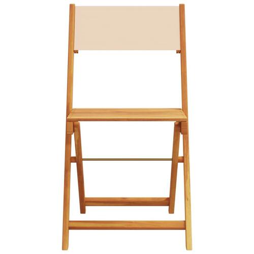Havestole 6 stk. foldbar stof massivt træ beige
