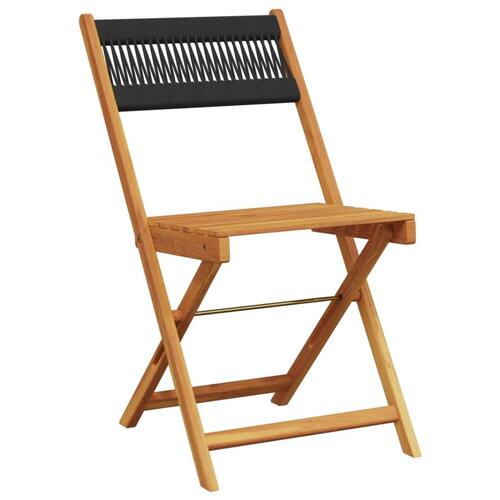 Foldbare havestole 8 stk. massivt akacietræ sort