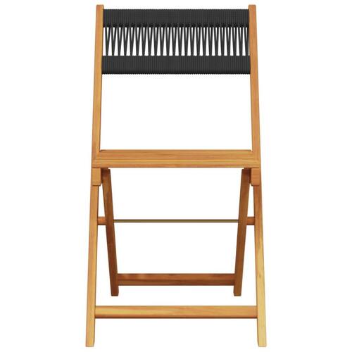 Foldbare havestole 8 stk. massivt akacietræ sort