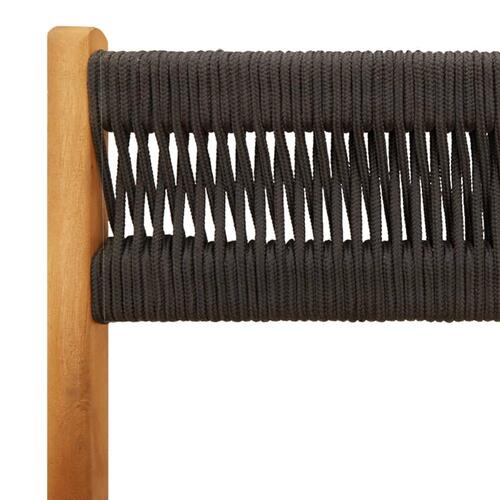 Foldbare havestole 8 stk. massivt akacietræ sort