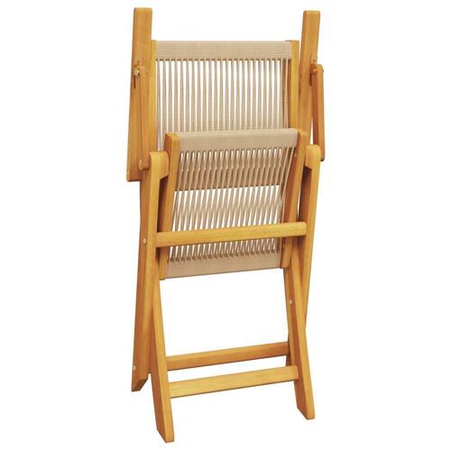 Foldbare havestole 6 stk. massivt akacietræ beige