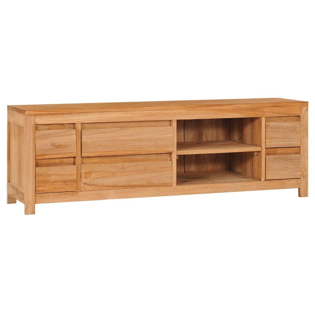 Tv-bord 120x30x40 cm massivt teaktræ
