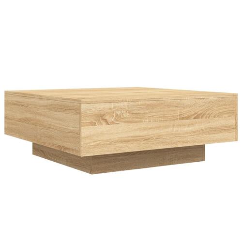 Sofabord 80x80x31 cm spånplade sonoma-eg
