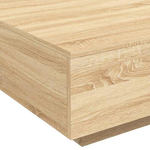 Sofabord 80x80x31 cm spånplade sonoma-eg