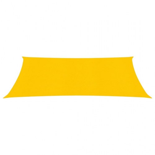 Solsejl 6×8 m rektangulær - HDPE 160 g/m², gul