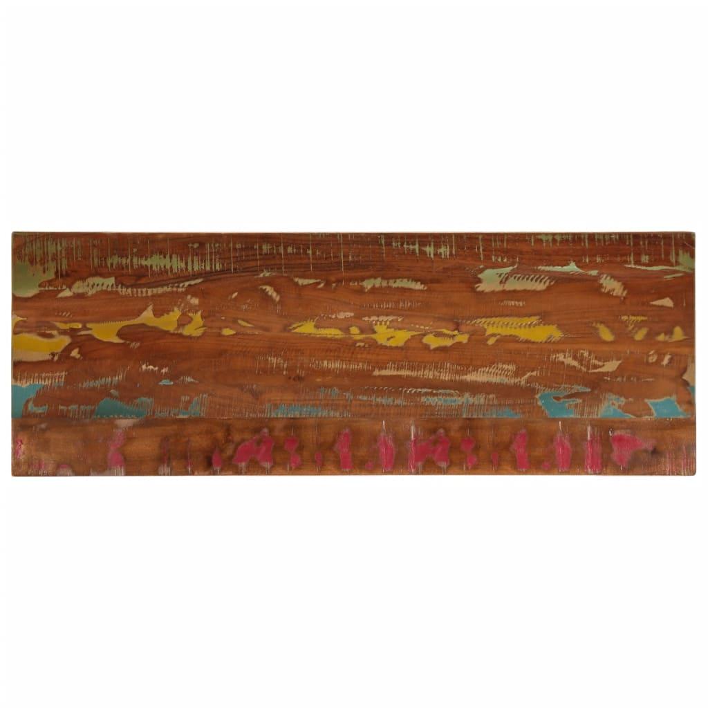 Bordplade 140x50x3,8 cm rektangulær massivt genbrugstræ