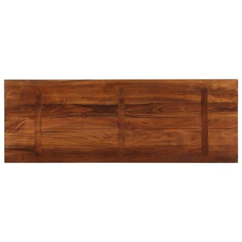 Bordplade 140x50x3,8 cm rektangulær massivt genbrugstræ