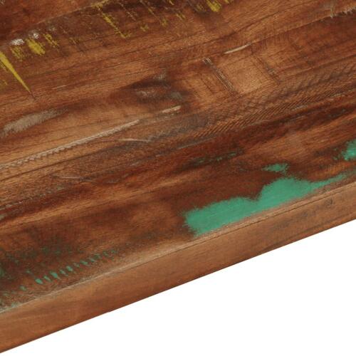 Bordplade 140x50x3,8 cm rektangulær massivt genbrugstræ