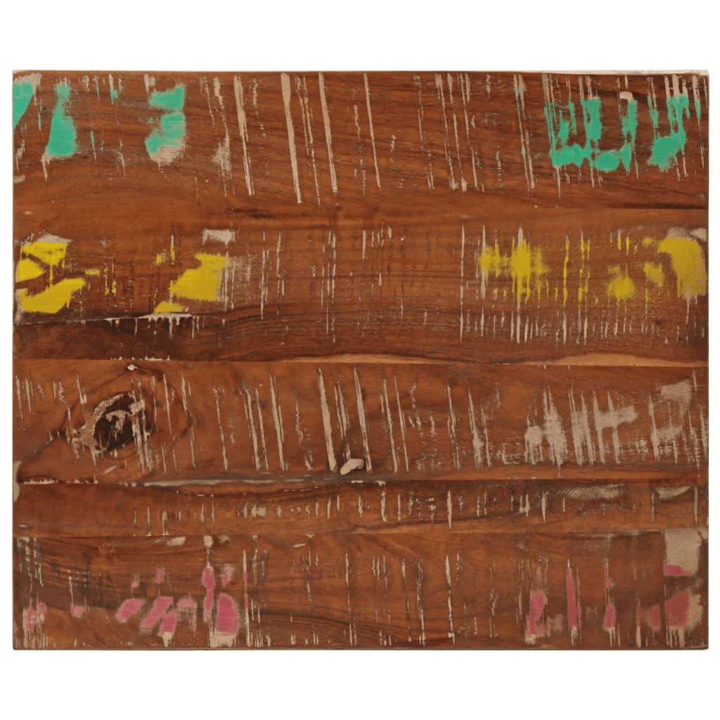 Bordplade 60x50x3,8 cm rektangulær massivt genbrugstræ
