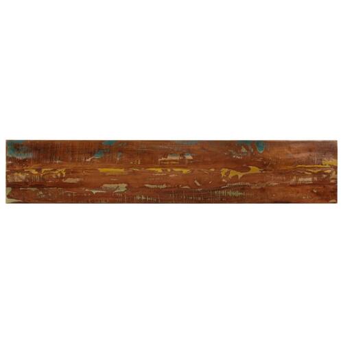 Bordplade 140x20x3,8 cm rektangulær massivt genbrugstræ