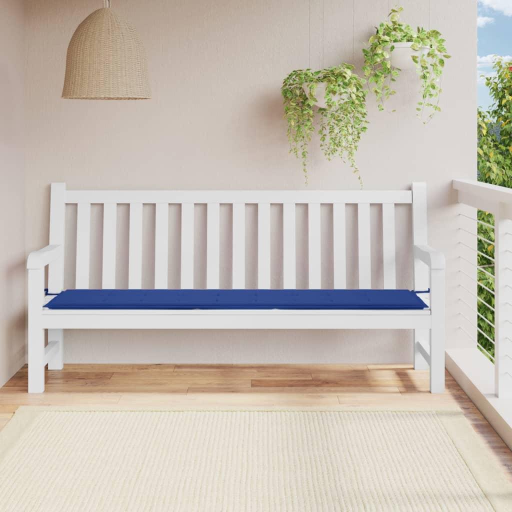Hynde til havebænk 200x50x4 cm oxfordstof kongeblå