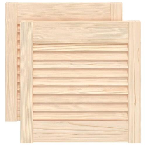 Skabslåger 2 stk. 39,5x39,4 cm lameldesign massivt fyrretræ