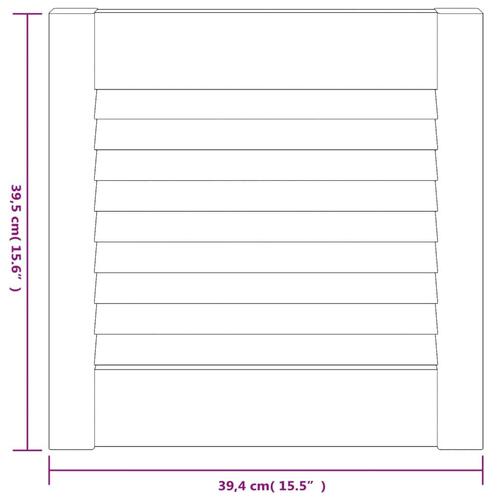 Skabslåger 2 stk. 39,5x39,4 cm lameldesign massivt fyrretræ