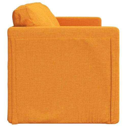 2-i-1 sovesofa 112x174x55 cm stof mørkegul