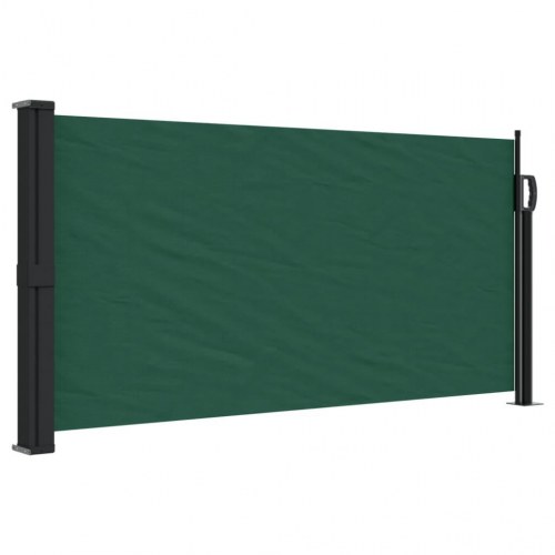 Sammenrullelig sidemarkise 100 × 500 cm - mørkegrøn